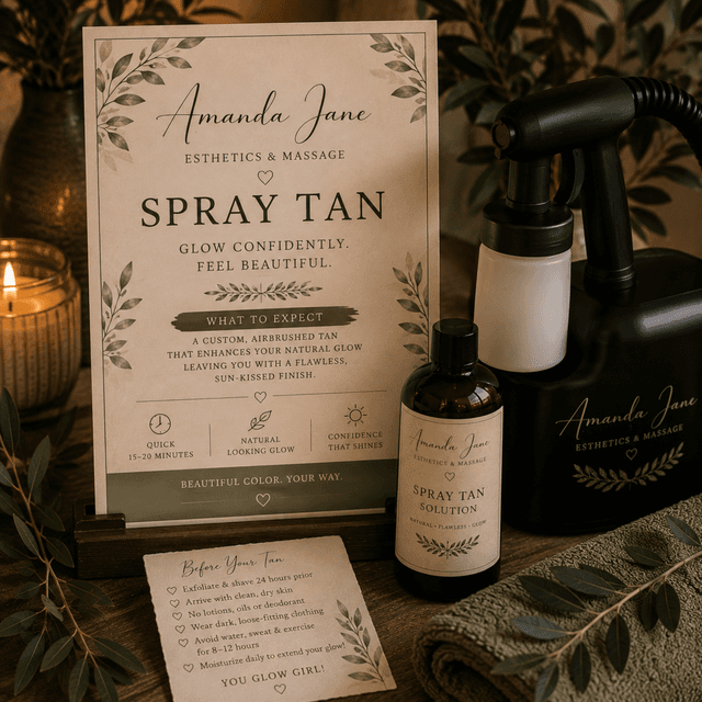 Bronzed & Boujee at Amanda Jane Esthetics & Massage in Salado, TX